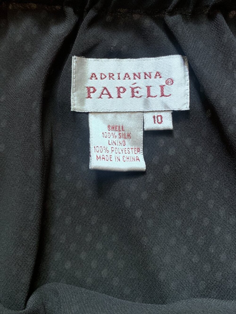 VINTAGE Adrianna Papell Polka Dot Silk Skirt Asymmetrical Size 10 y2k whimsygoth - Picture 4 of 8